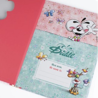 Carnet A4 rigide motif fleur Diddl