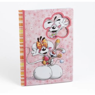 Carnet A4 rigide motif fleur Diddl