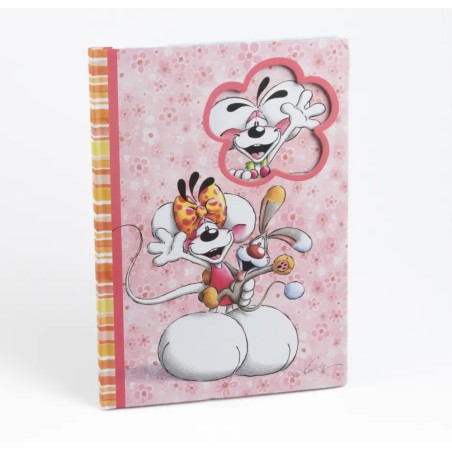 Carnet A4 rigide motif fleur Diddl