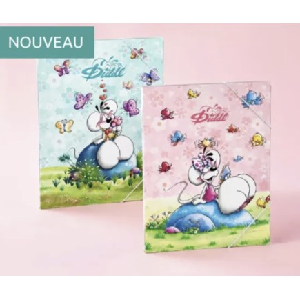 POCHETTE BLEUE ROSE A4 DIDDL