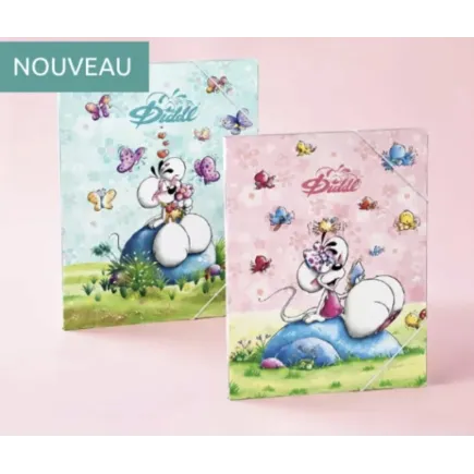 POCHETTE BLEUE ROSE A4 DIDDL