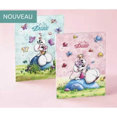 POCHETTE BLEUE ROSE A4 DIDDL
