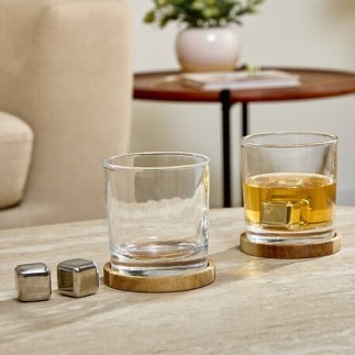 Coffret 2 verres à whisky et pierres glaçons Jules