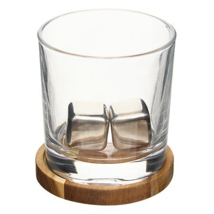 Coffret 2 verres à whisky et pierres glaçons Jules