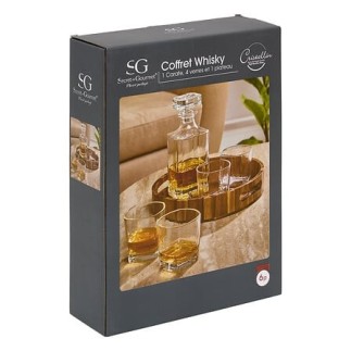 Coffret 4 verres à whisky et carafe Jules