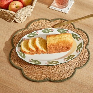 Plat ovale Mona 31x21cm porcelaine