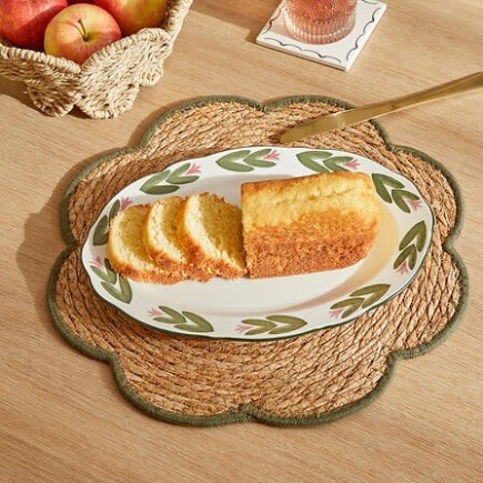 Plat ovale Mona 31x21cm porcelaine