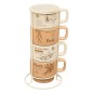 Rack 4 mugs Wellness 22cl