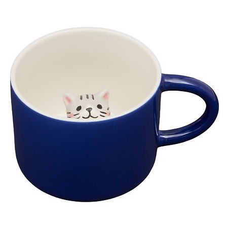 Mug Nippon 32cl chat bleu