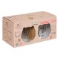 Coffret 2 mugs animaux 25 cl verre transparent