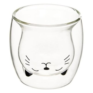 Coffret 2 mugs animaux 25 cl verre transparent
