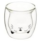 Coffret 2 mugs animaux 25 cl verre transparent
