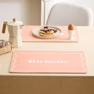 Set de table Bichette 45x30cm rose