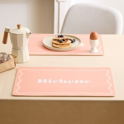 Set de table Bichette 45x30cm rose