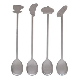 Lot de 4 cuillères à café Lou inox