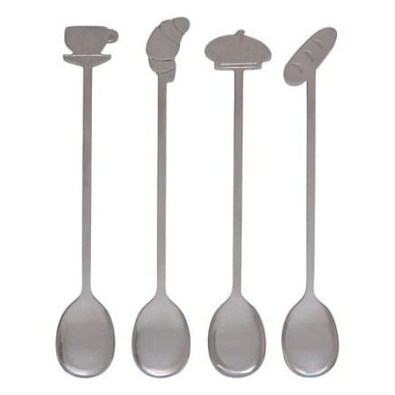 Lot de 4 cuillères à café Lou inox