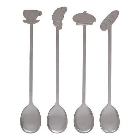Lot de 4 cuillères à café Lou inox