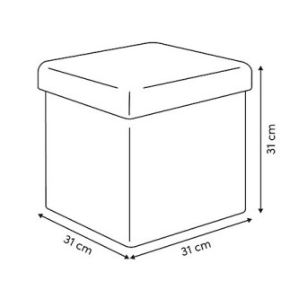 Pouf Velvy 31x31cm argile