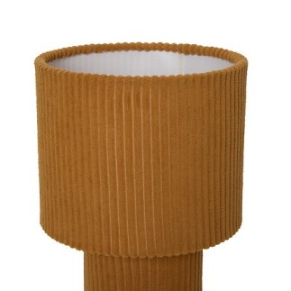 Lampe côtelée Jolina 28cm métal ocre