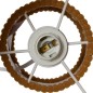 Lampe côtelée Jolina 28cm métal ocre