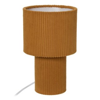 Lampe côtelée Jolina 28cm métal ocre