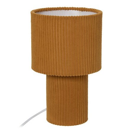 Lampe côtelée Jolina 28cm métal ocre