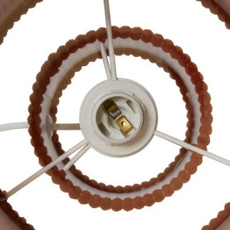 Lampe côtelée Jolina 28cm métal terracotta
