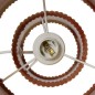 Lampe côtelée Jolina 28cm métal terracotta