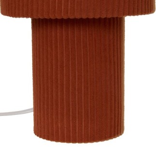 Lampe côtelée Jolina 28cm métal terracotta