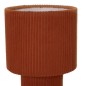 Lampe côtelée Jolina 28cm métal terracotta