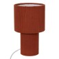 Lampe côtelée Jolina 28cm métal terracotta