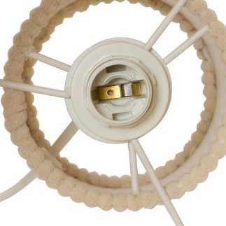 Lampe côtelée Jolina 28 cm métal ivoire