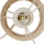Lampe côtelée Jolina 28 cm métal ivoire
