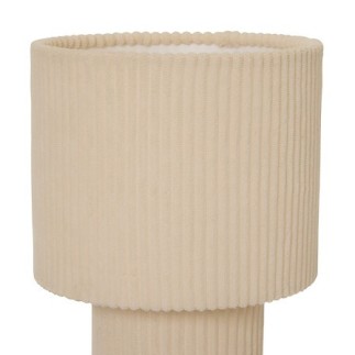 Lampe côtelée Jolina 28 cm métal ivoire
