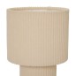 Lampe côtelée Jolina 28 cm métal ivoire