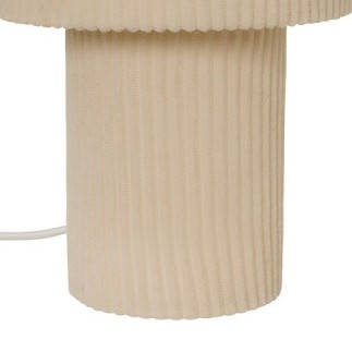Lampe côtelée Jolina 28 cm métal ivoire