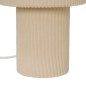 Lampe côtelée Jolina 28 cm métal ivoire
