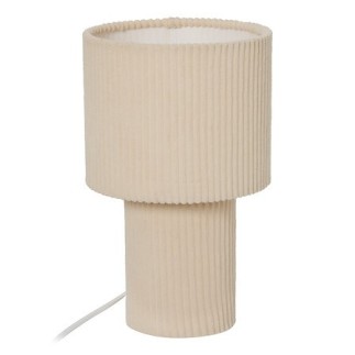 Lampe côtelée Jolina 28 cm métal ivoire