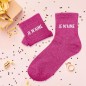 Chaussettes paillettes je m'aime