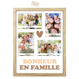 Toile Tuftee Cadre Photos Bonheur En Famille 30x40cm
