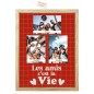 Toile Tuftee Cadre Photos Les Amis C'Est La Vie 30x40cm Toile Tuftee Cadre Photos Les Amis C'Est La Vie 30x40cm