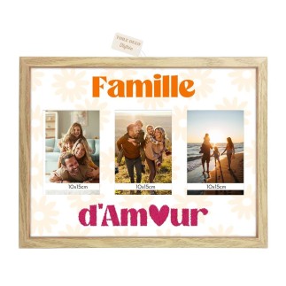 Toile Tuftee Cadre Photos Famille D'Amour 30x40cm