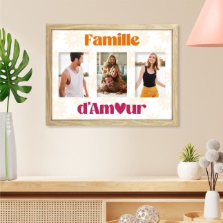 Toile Tuftee Cadre Photos Famille D'Amour 30x40cm