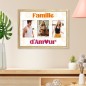 Toile Tuftee Cadre Photos Famille D'Amour 30x40cm Toile Tuftee Cadre Photos Famille D'Amour 30x40cm
