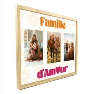 Toile Tuftee Cadre Photos Famille D'Amour 30x40cm