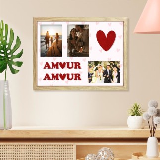 Toile Tuftee Cadre Photos Amour Amour 30x40cm