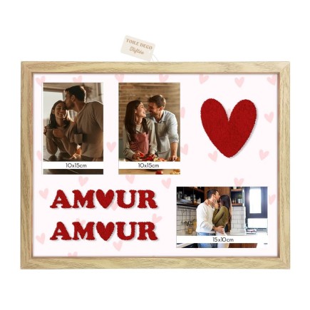 Toile Tuftee Cadre Photos Amour Amour 30x40cm