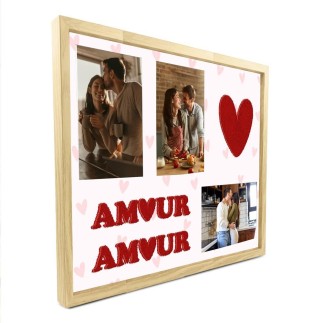 Toile Tuftee Cadre Photos Amour Amour 30x40cm