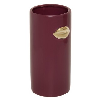 Vase bouche Crush 20cm céramique violet