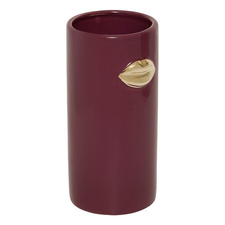 Vase bouche Crush 20cm céramique violet